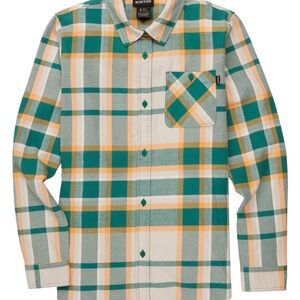 Burton Grace Green & Orange Flannel Shirt